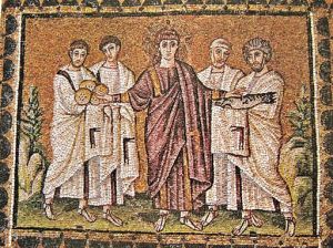 The Miracle of the Loaves and Fishes Basilica di Sant' Apollinare Nuovo Ravenna ITALY 6th century