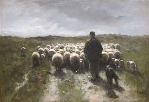 Anton Mauve, 1838-1888 Shepherd and Sheep oil on canvas, ca.1880 Cincinnati Museum of Art