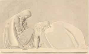 John Flaxman (1755-1826) The Adoration of the Magi Graphite with gray wash and watercolor on medium, slightly textured, cream wove paper Yale Center for British Art
