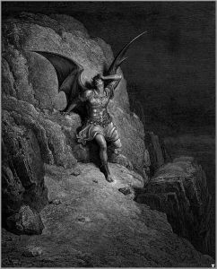 Gustave Doré (1832-1883) The Fall of Satan Illustration for John Milton’s “Paradise Lost“ engraving, 1866